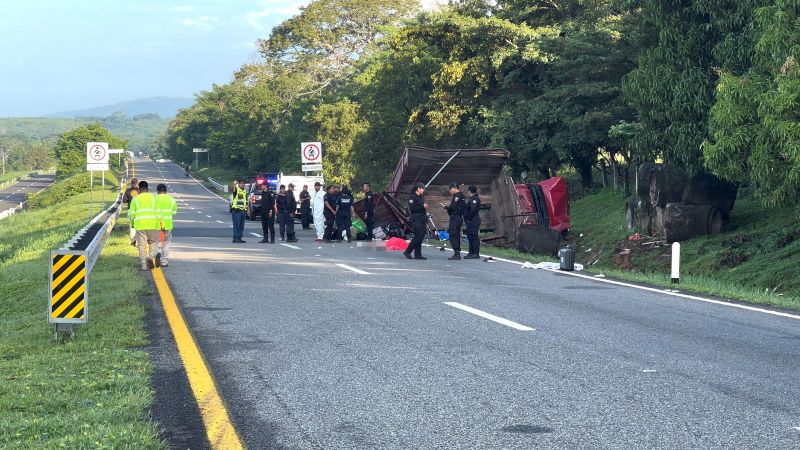 At least 10 Cuban migrants die after truck overturns in Mexico, officials say